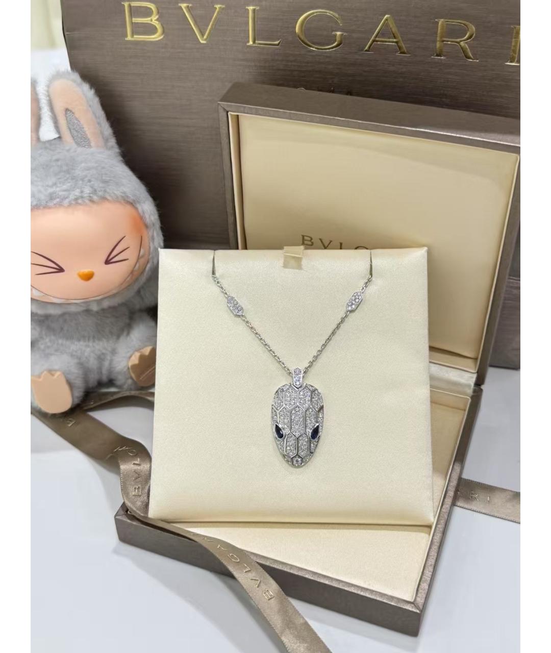BVLGARI Серебряное колье из белого золота, фото 5