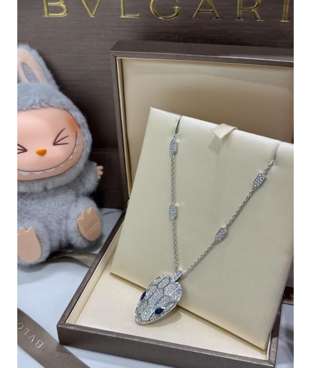 BVLGARI Серебряное колье из белого золота, фото 2