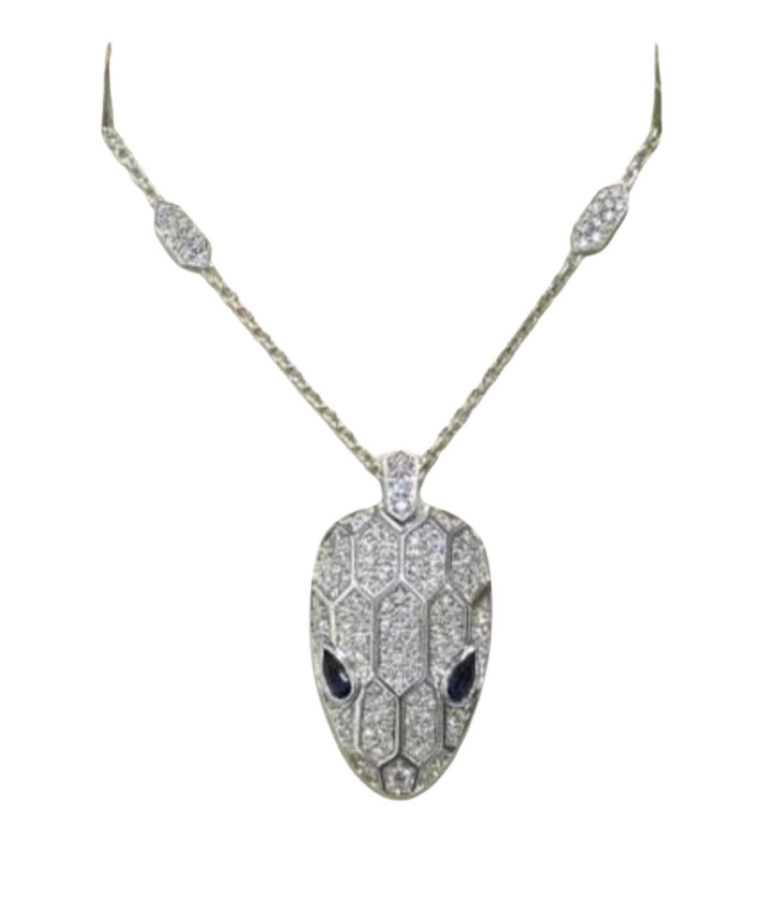 BVLGARI Серебряное колье из белого золота, фото 1