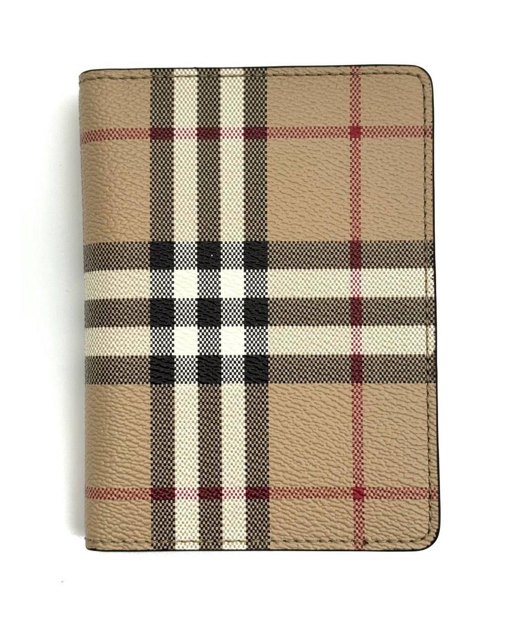 BURBERRY Коричневый кожаный кардхолдер, фото 1