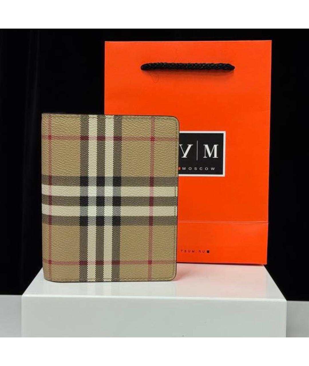 BURBERRY Коричневый кожаный кардхолдер, фото 2