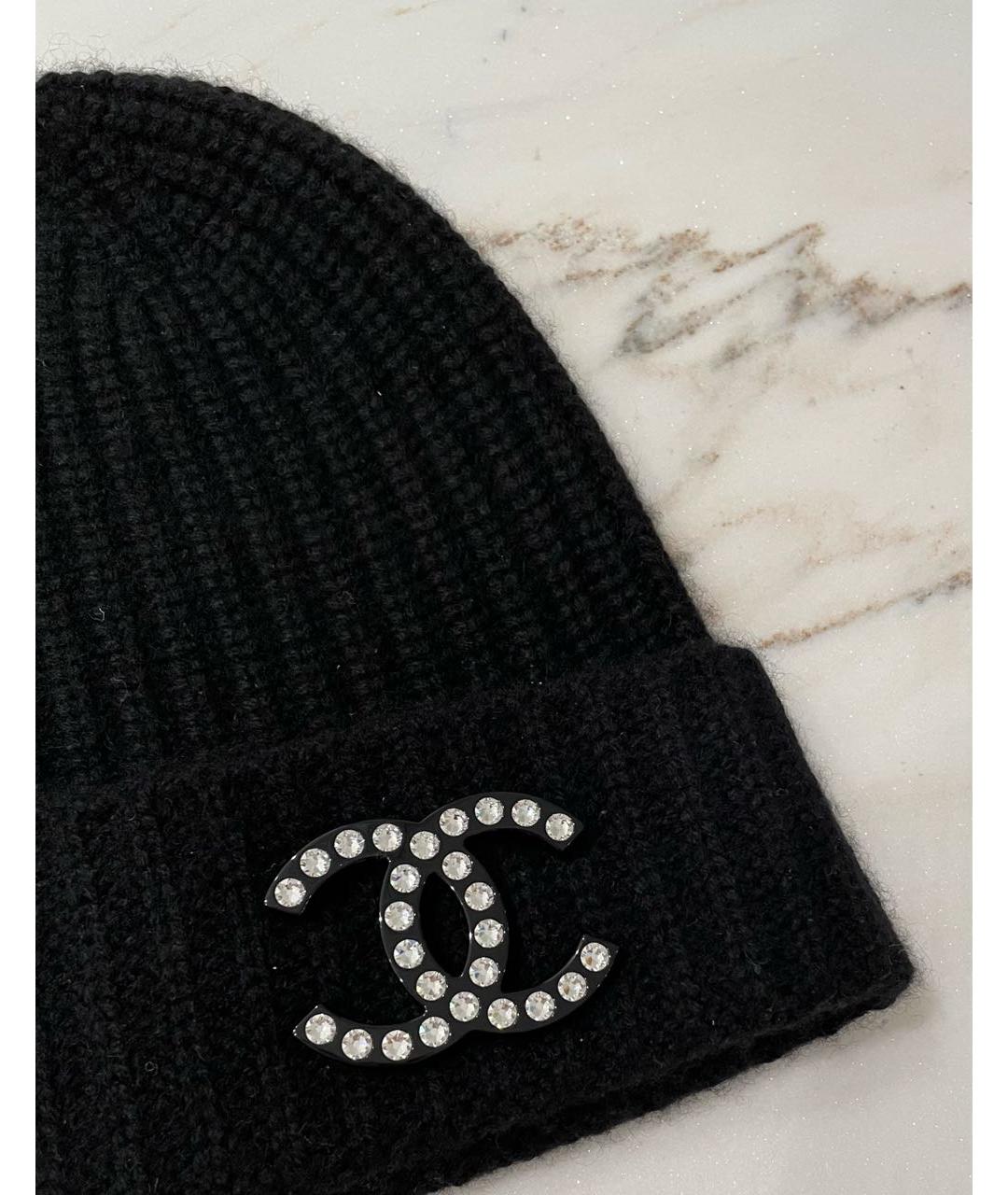 CHANEL Черная кашемировая шапка, фото 3