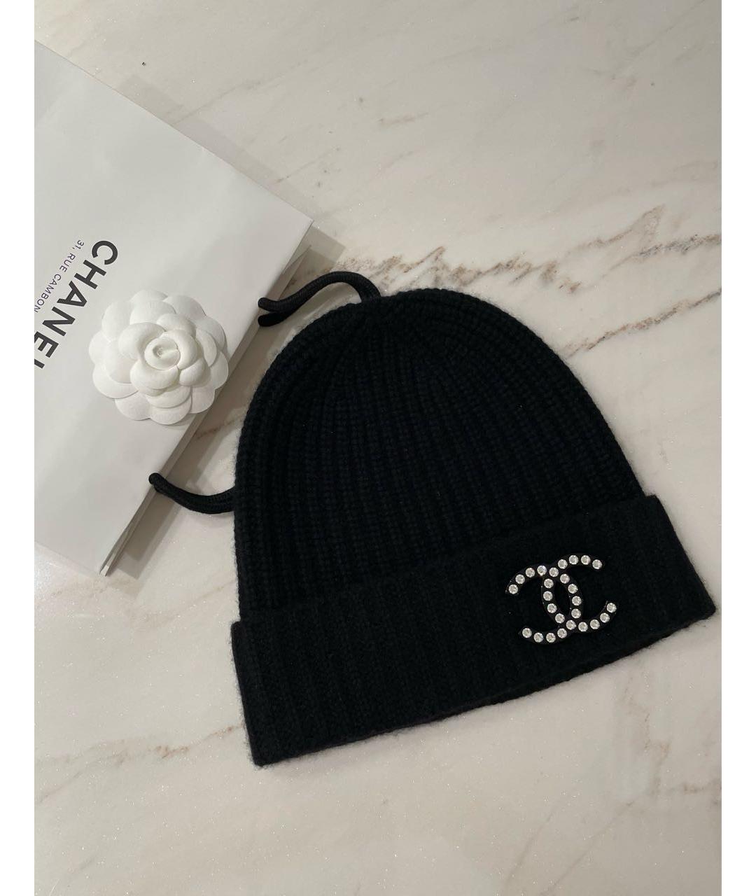 CHANEL Черная кашемировая шапка, фото 2
