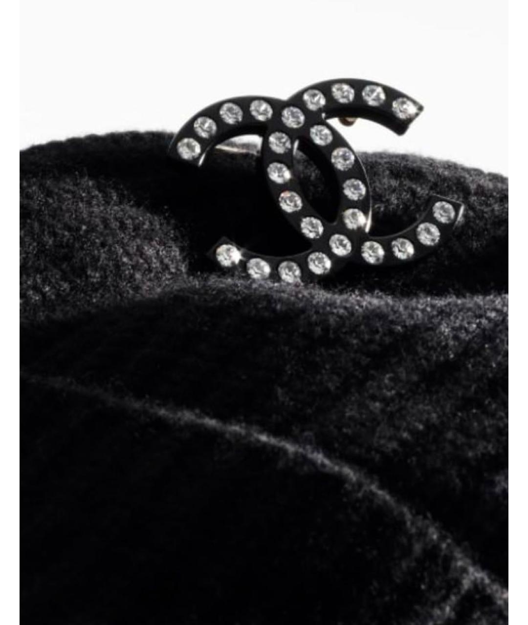 CHANEL Черная кашемировая шапка, фото 4