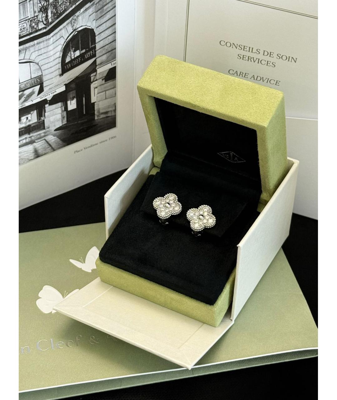 VAN CLEEF & ARPELS Серебряные серьги из белого золота, фото 2