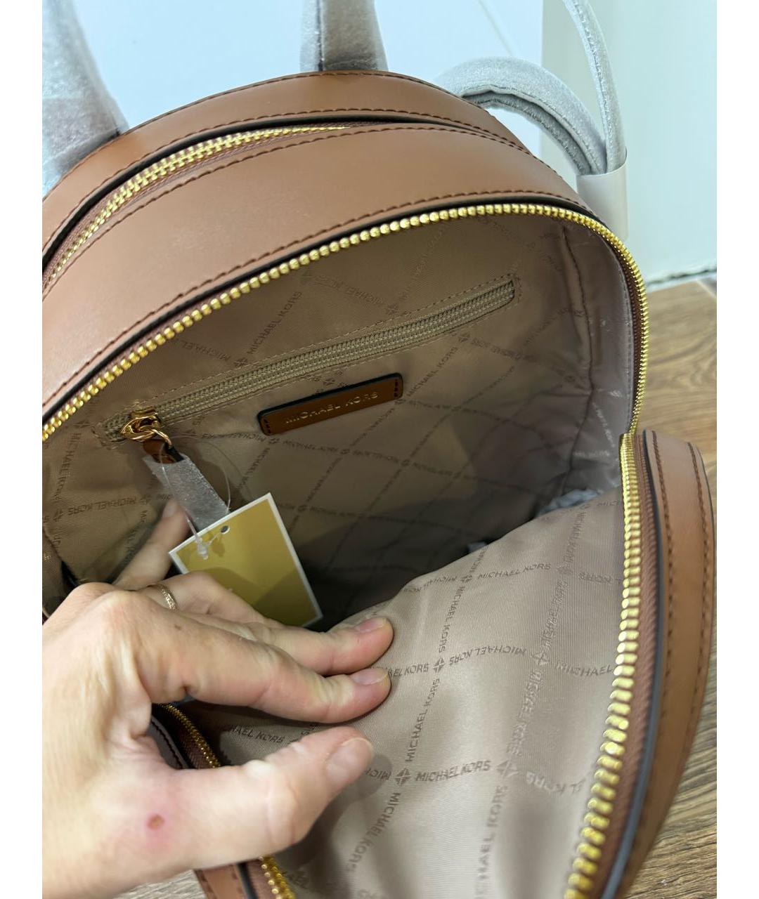 MICHAEL KORS Коричневый рюкзак, фото 6
