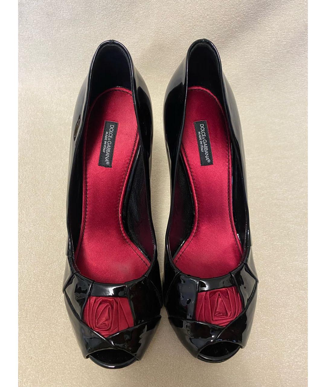 DOLCE&GABBANA Черные туфли из лакированной кожи, фото 2