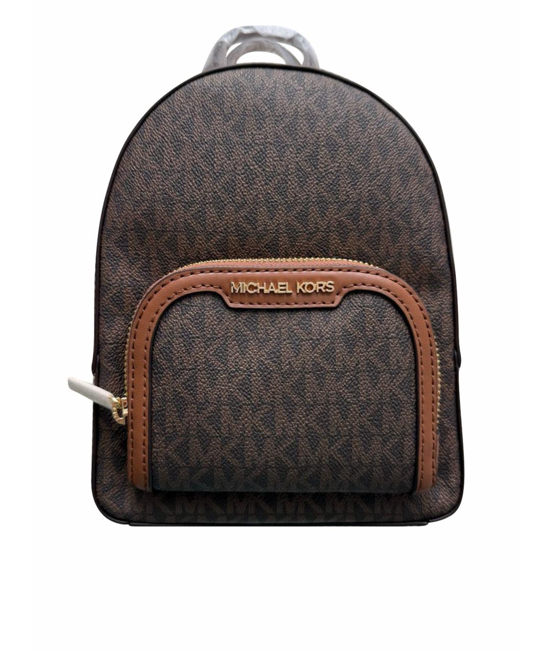 MICHAEL KORS Коричневый кожаный рюкзак, фото 1