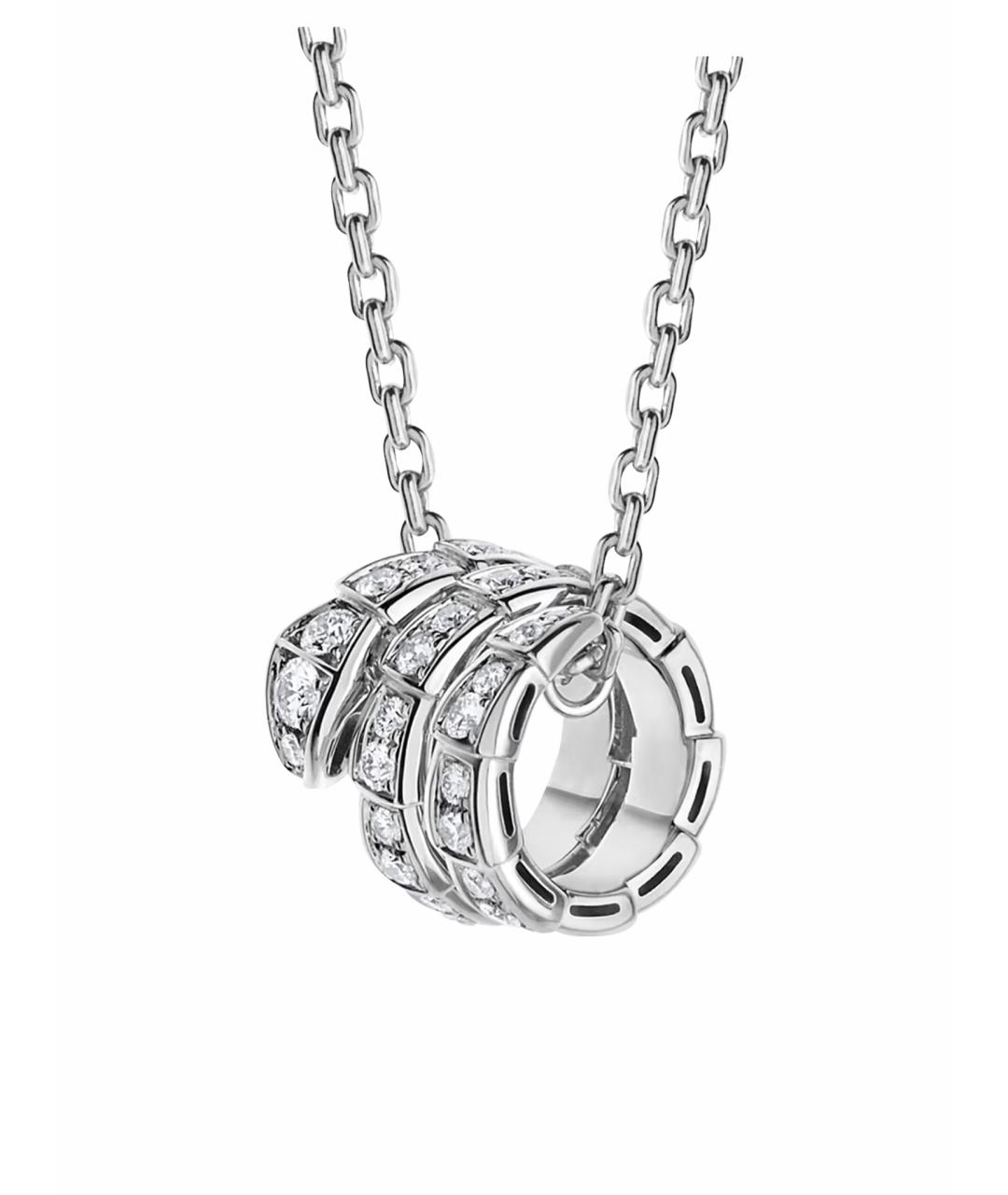 BVLGARI Серебряное колье из белого золота, фото 1