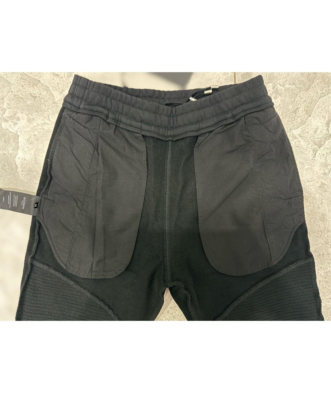 BALMAIN Черные хлопковые повседневные брюки, фото 3