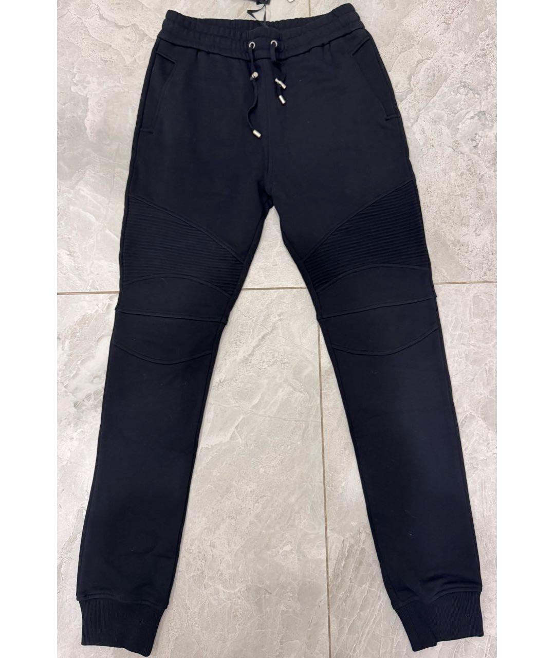 BALMAIN Черные хлопковые повседневные брюки, фото 7