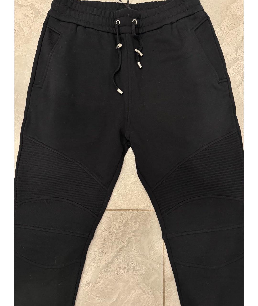BALMAIN Черные хлопковые повседневные брюки, фото 4