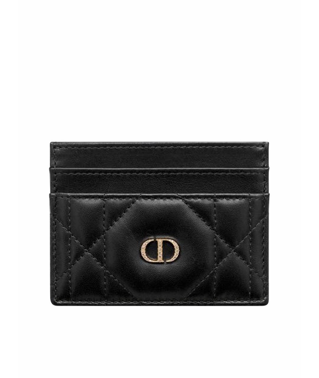 CHRISTIAN DIOR Черный кожаный кардхолдер, фото 1