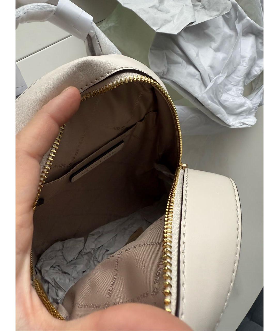 MICHAEL KORS Серый кожаный рюкзак, фото 4