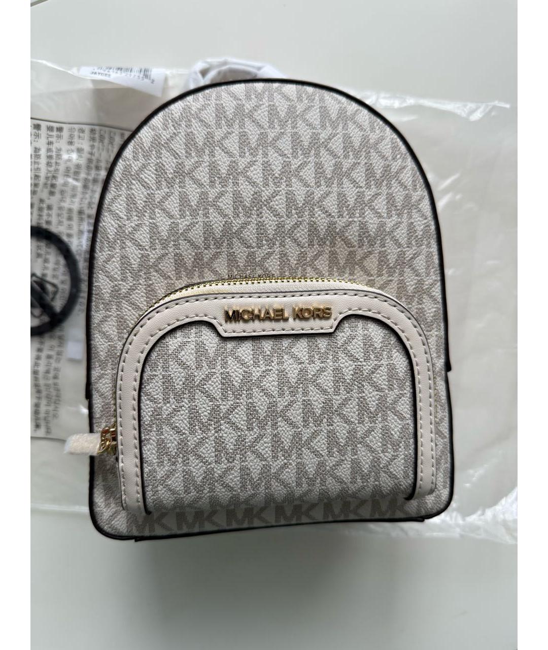 MICHAEL KORS Серый кожаный рюкзак, фото 5