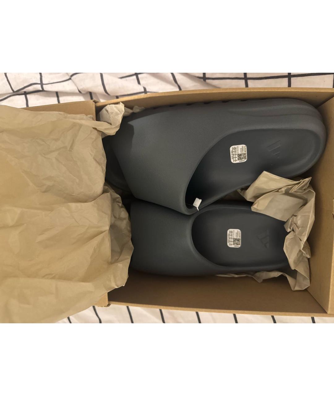 ADIDAS YEEZY Черные шлепанцы, фото 5