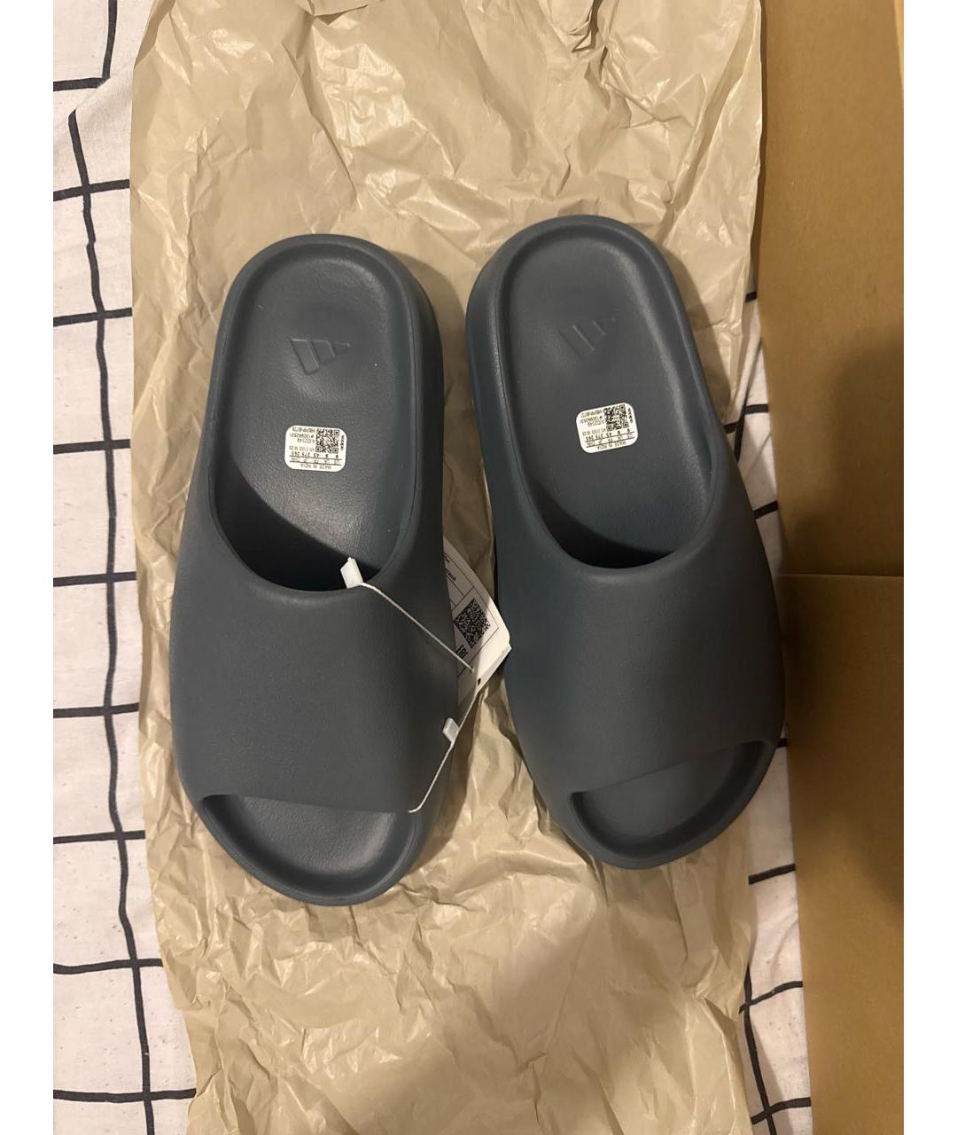 ADIDAS YEEZY Черные шлепанцы, фото 3