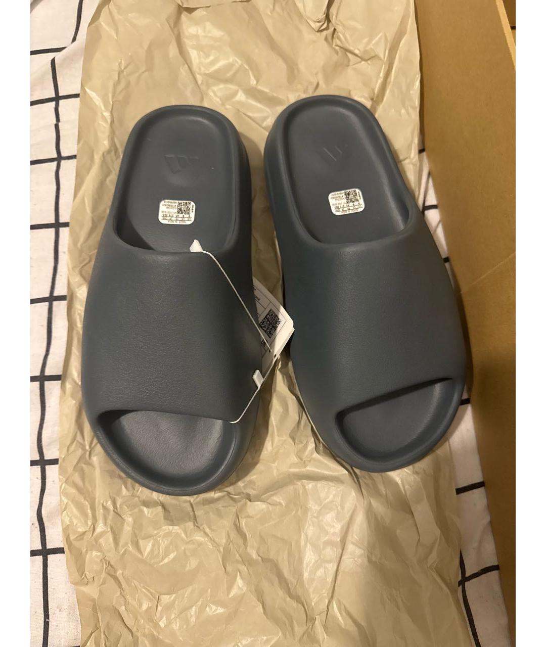 ADIDAS YEEZY Черные шлепанцы, фото 2