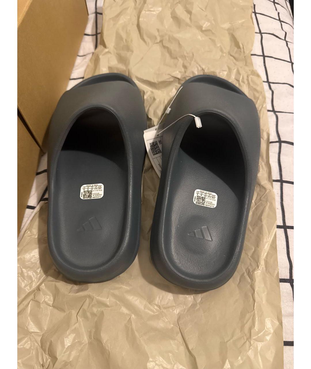 ADIDAS YEEZY Черные шлепанцы, фото 4