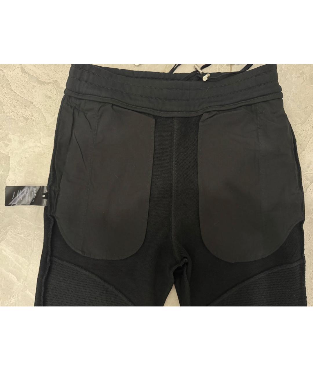 BALMAIN Черные хлопковые повседневные брюки, фото 3