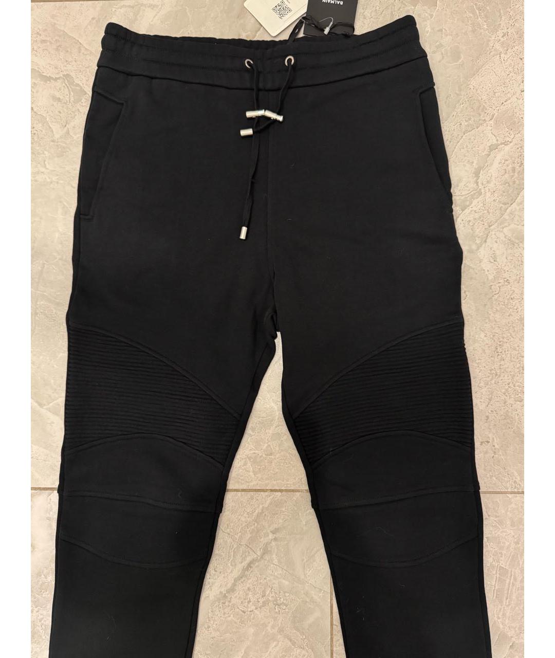 BALMAIN Черные хлопковые повседневные брюки, фото 5