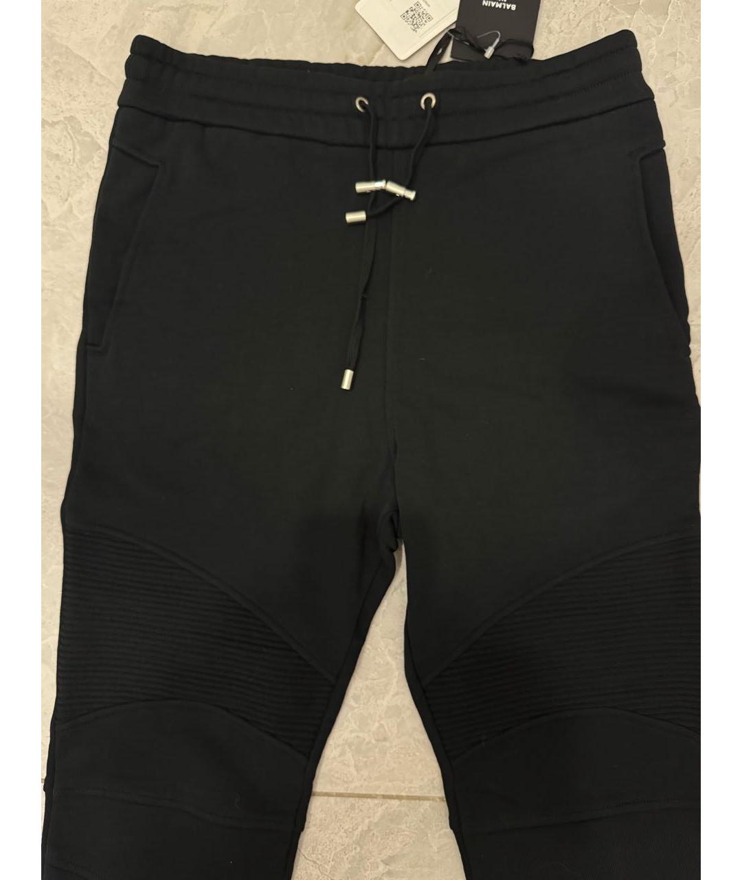 BALMAIN Черные хлопковые повседневные брюки, фото 4