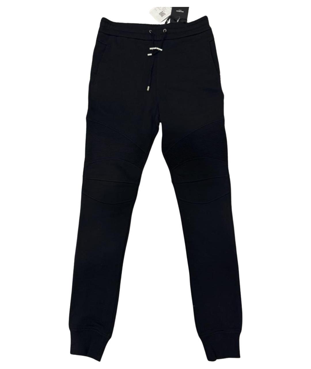 BALMAIN Черные хлопковые повседневные брюки, фото 1