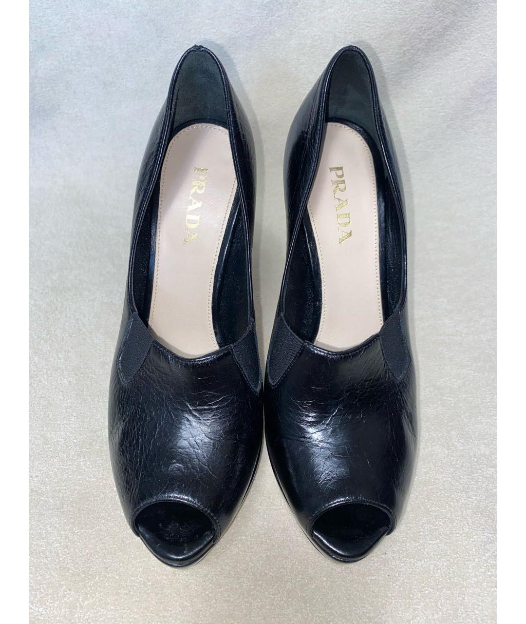 PRADA Черные кожаные ботильоны, фото 2