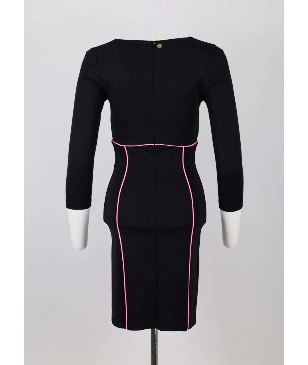 VERSACE Черное вискозное повседневное платье, фото 5