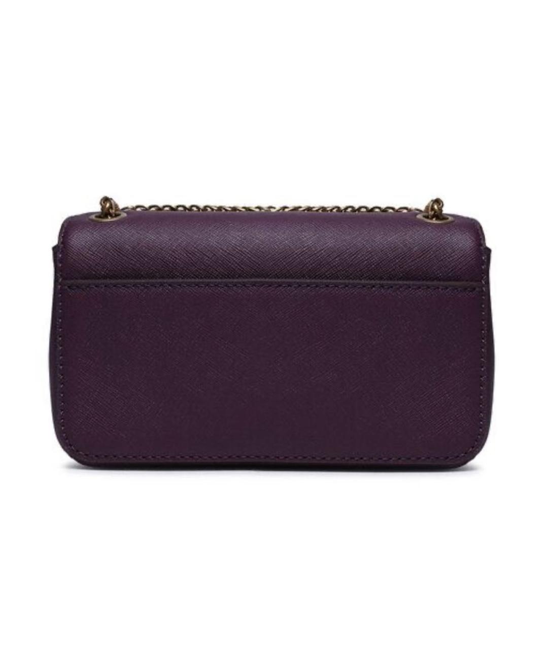 DKNY Фиолетовая кожаная сумка через плечо, фото 3