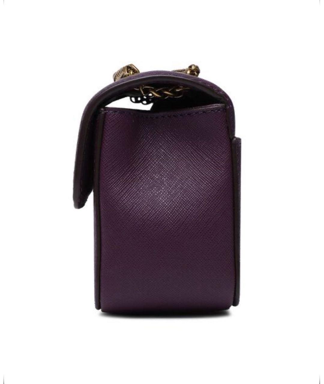 DKNY Фиолетовая кожаная сумка через плечо, фото 2