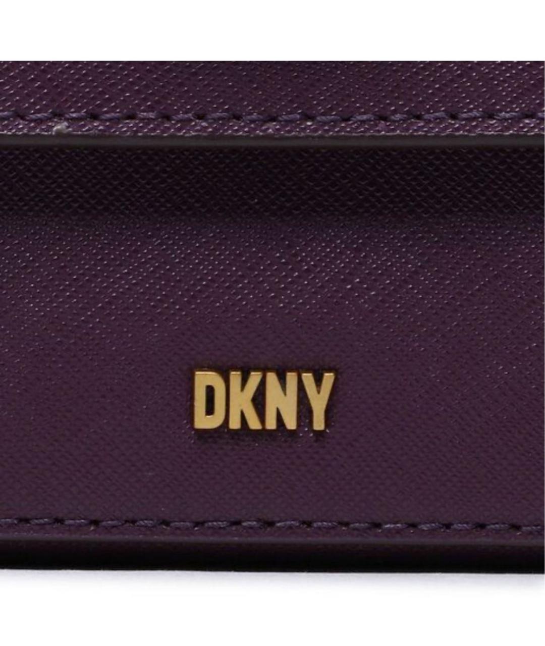 DKNY Фиолетовая кожаная сумка через плечо, фото 4