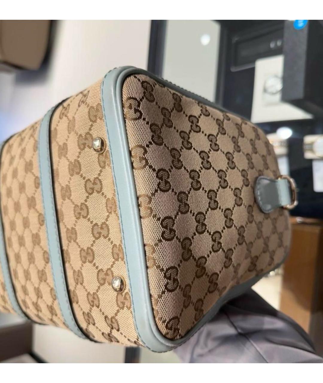 GUCCI Бежевая дорожная/спортивная сумка, фото 4