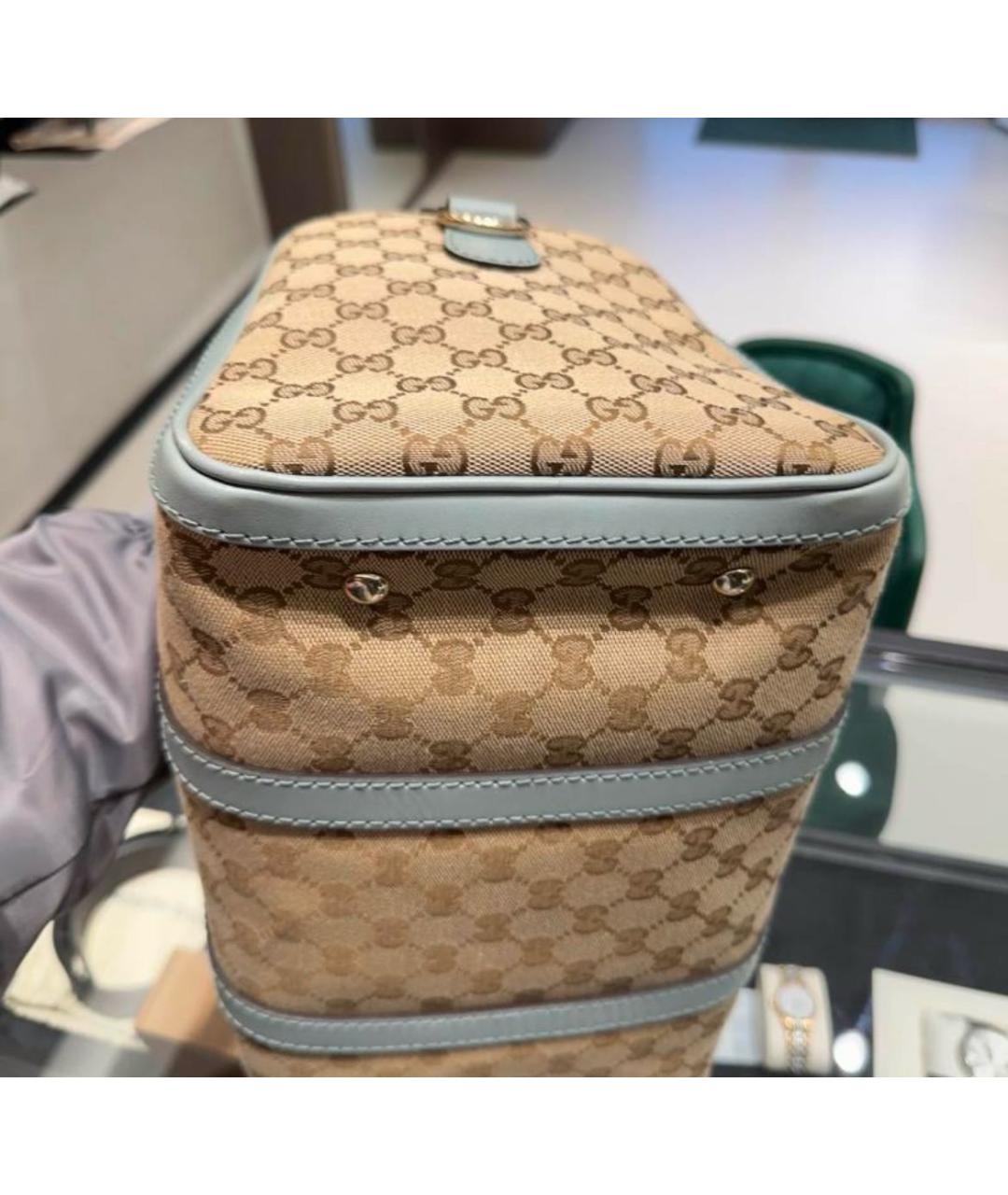 GUCCI Бежевая дорожная/спортивная сумка, фото 3