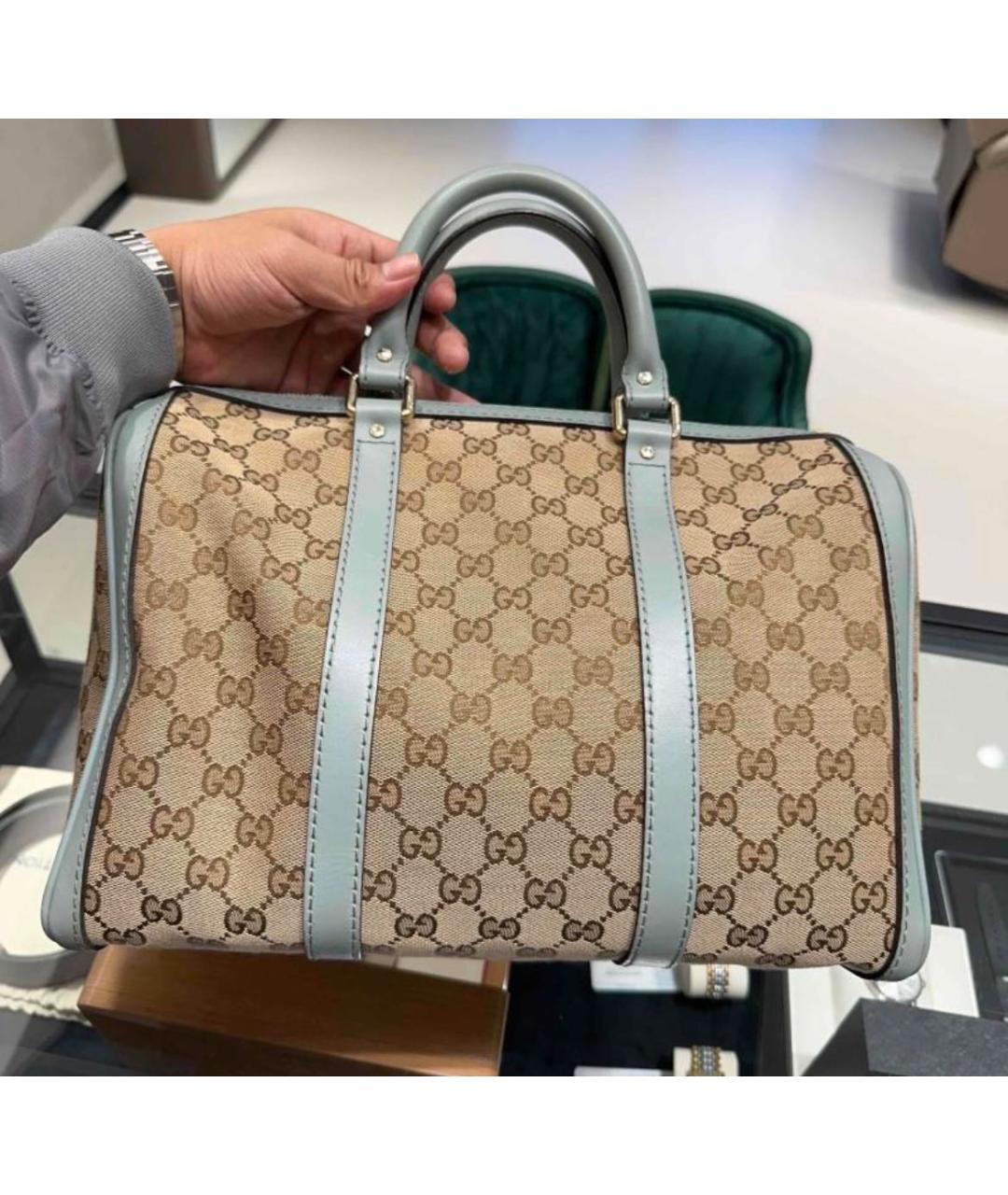GUCCI Бежевая дорожная/спортивная сумка, фото 2