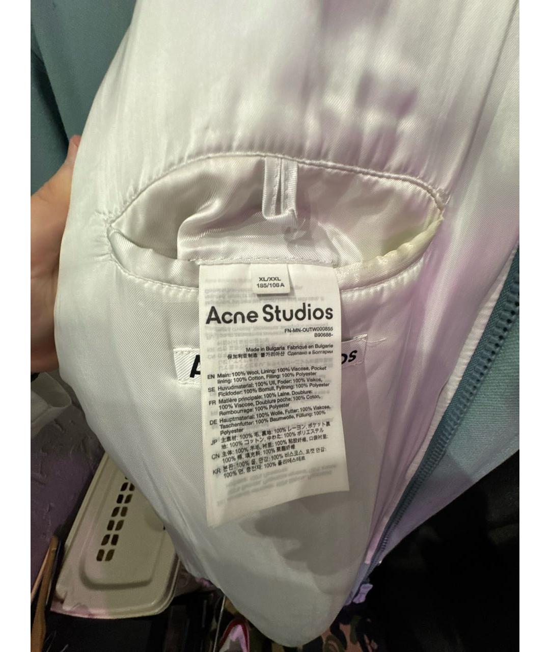 ACNE STUDIOS Голубая шерстяная куртка, фото 7