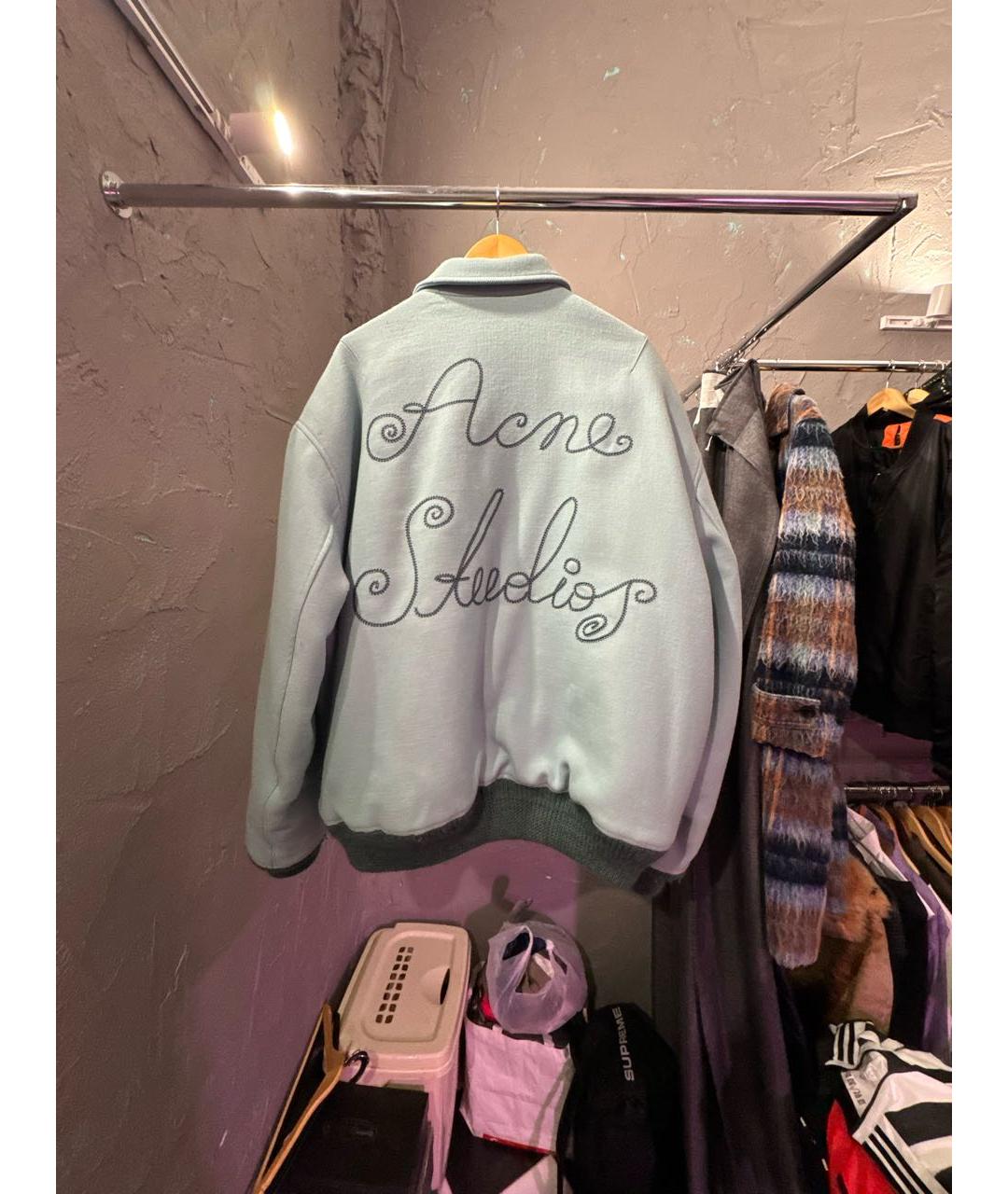 ACNE STUDIOS Голубая шерстяная куртка, фото 2