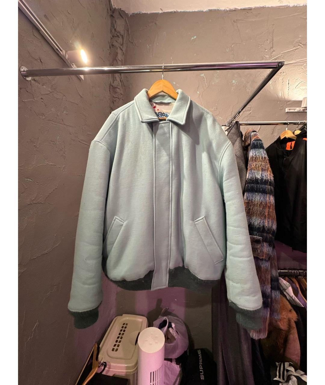ACNE STUDIOS Голубая шерстяная куртка, фото 8