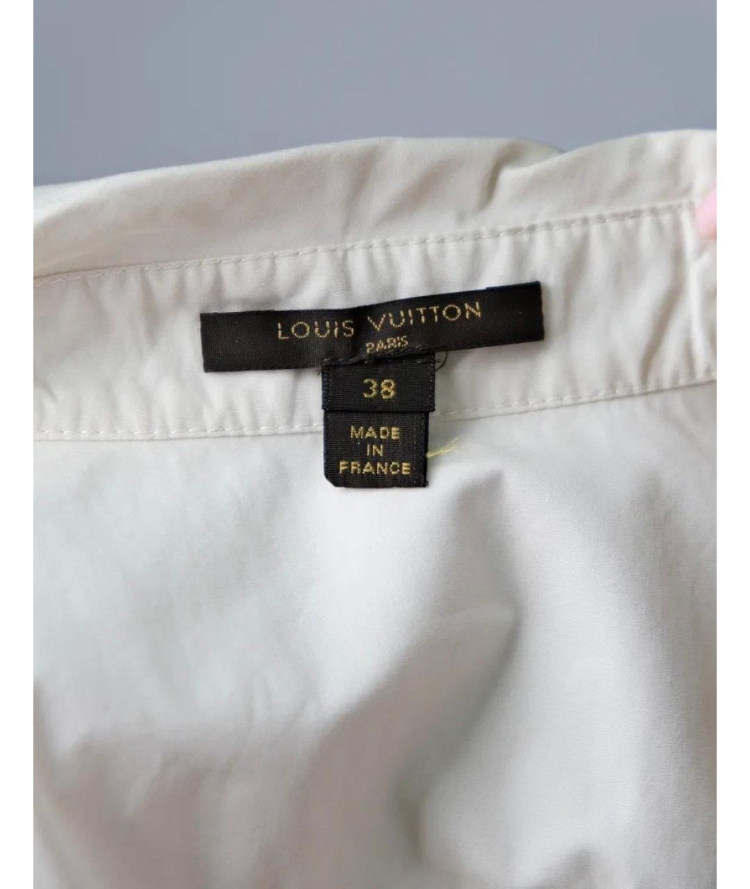 LOUIS VUITTON Белое хлопковое повседневное платье, фото 6