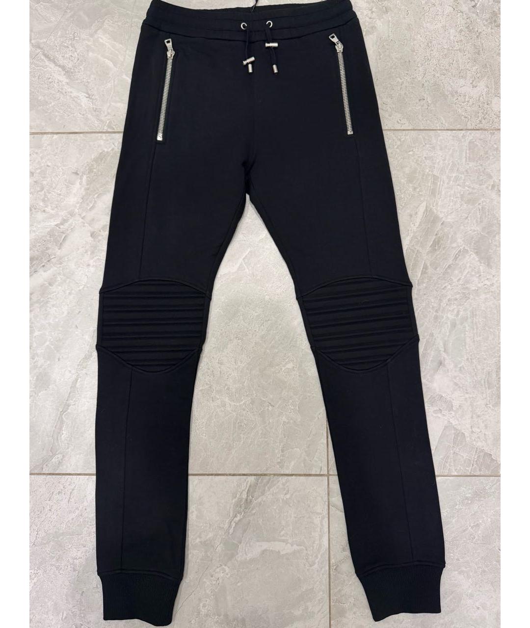 BALMAIN Черные хлопковые повседневные брюки, фото 9