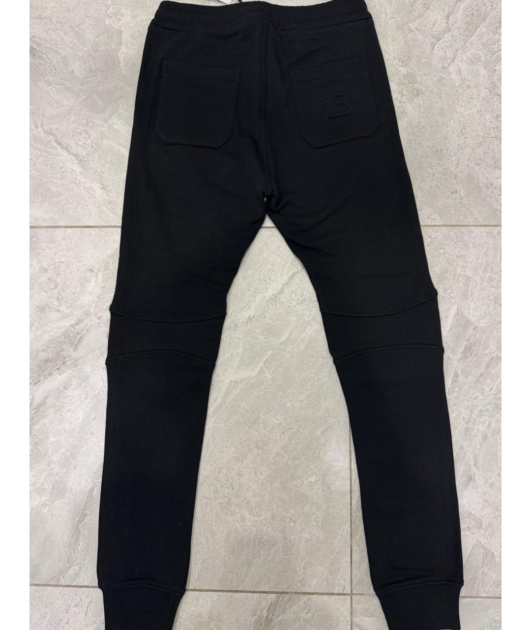 BALMAIN Черные хлопковые повседневные брюки, фото 2