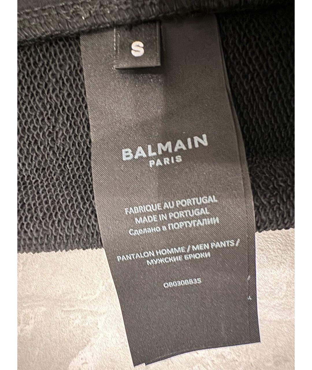 BALMAIN Черные хлопковые повседневные брюки, фото 8