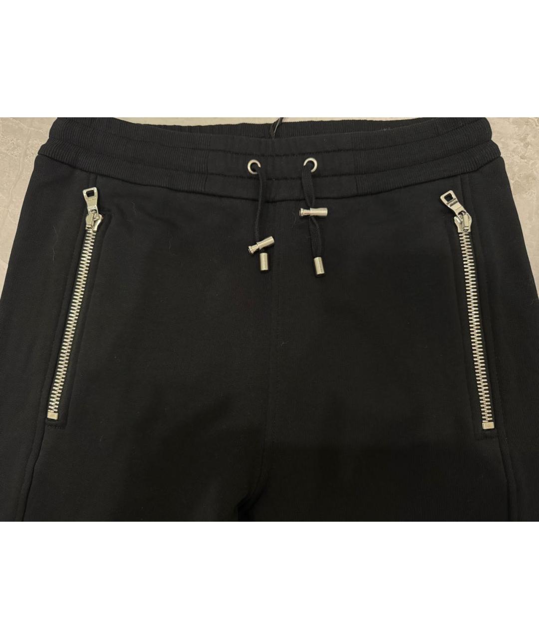 BALMAIN Черные хлопковые повседневные брюки, фото 4