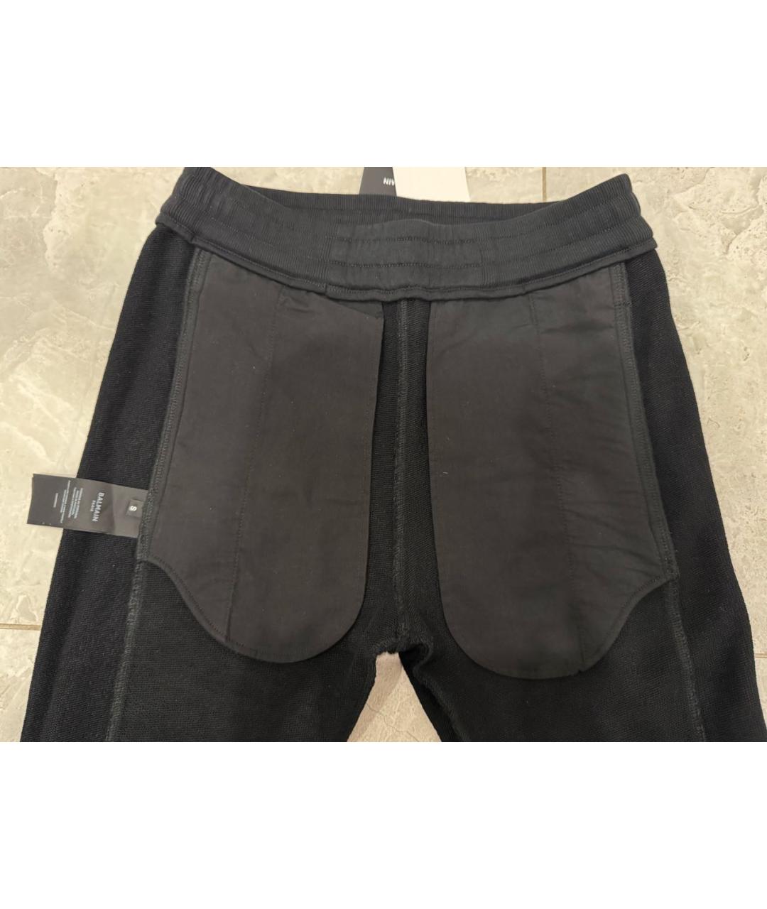 BALMAIN Черные хлопковые повседневные брюки, фото 3