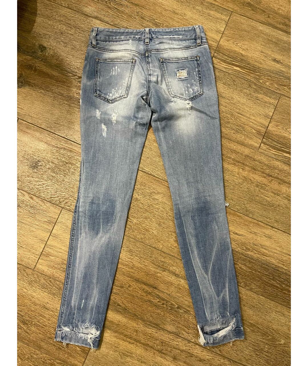 DOLCE&GABBANA Голубые джинсы слим, фото 4