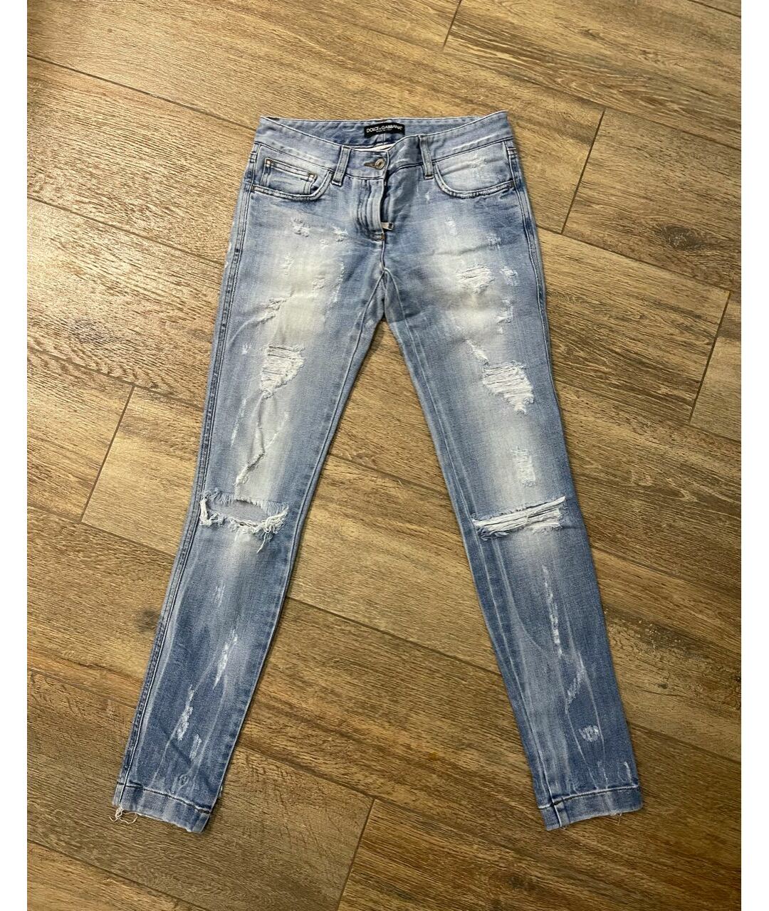 DOLCE&GABBANA Голубые джинсы слим, фото 5