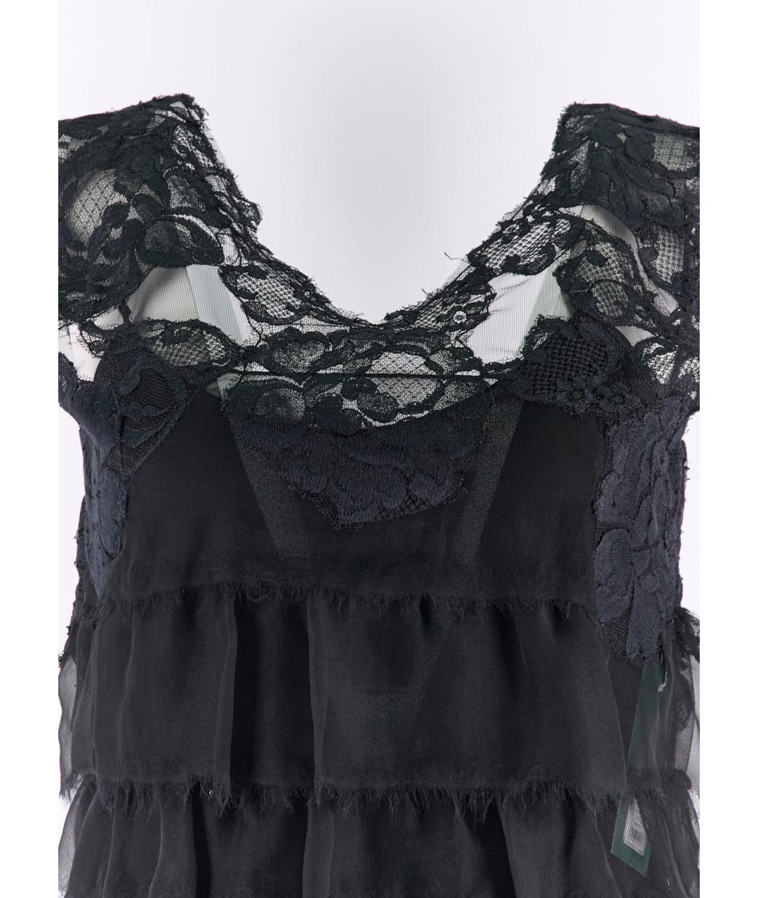 ALBERTA FERRETTI Черное шелковое коктейльное платье, фото 2