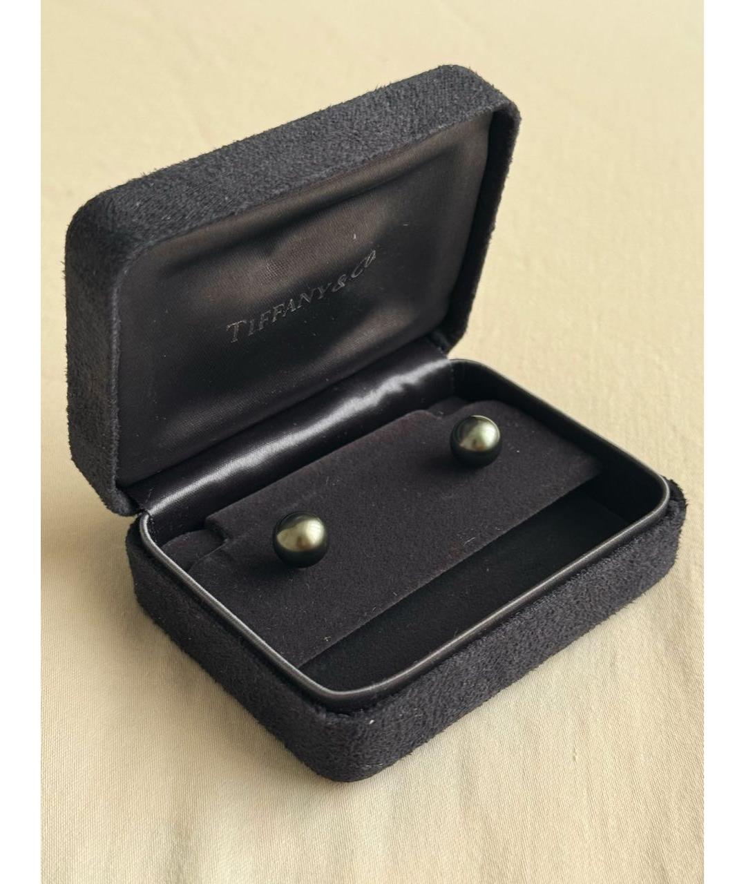 TIFFANY&CO Черные жемчужные серьги, фото 6