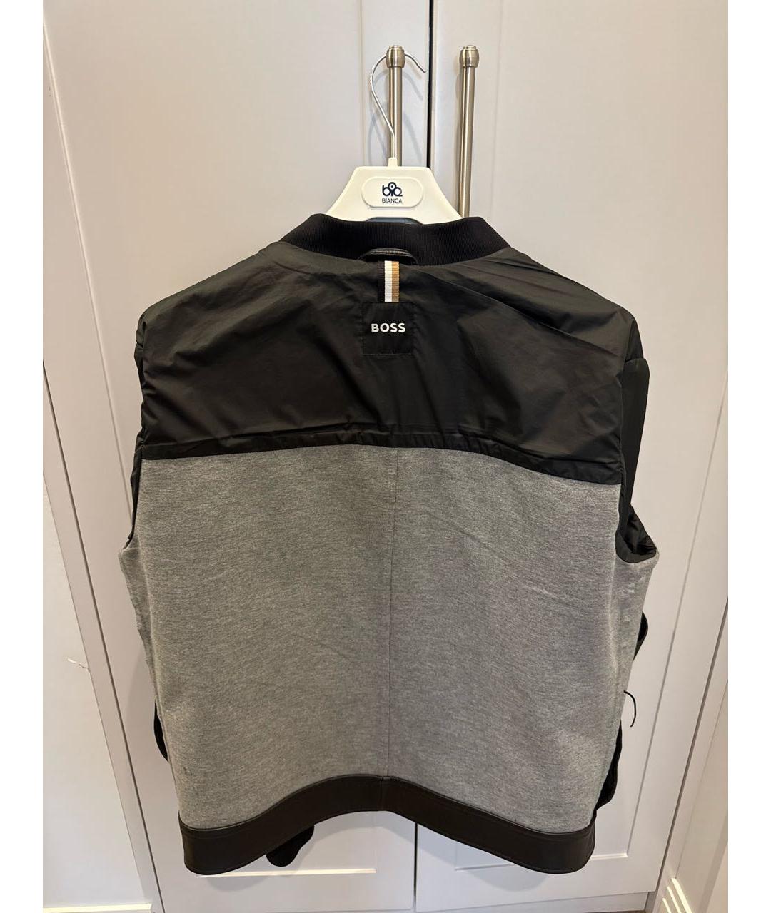 HUGO BOSS Черная кожаная куртка, фото 3