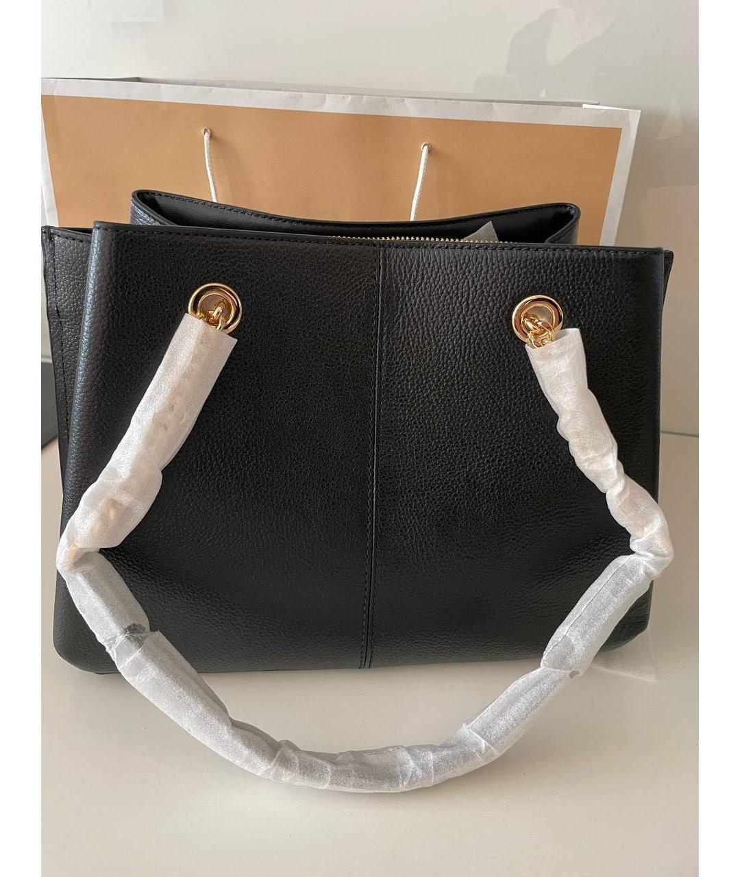 MICHAEL KORS Черная кожаная сумка через плечо, фото 3